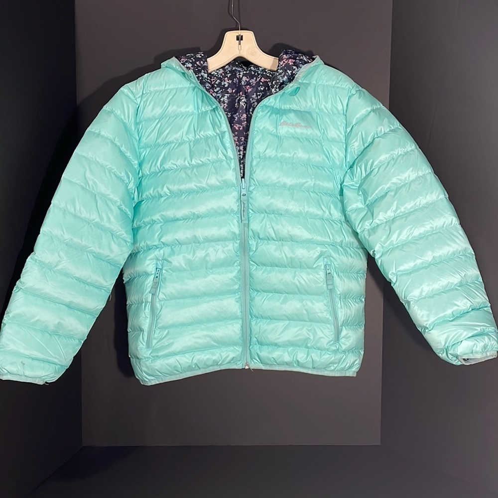 EDDIE BAUER reversible puffer jacket in girls US size large - Picture 2 of 13